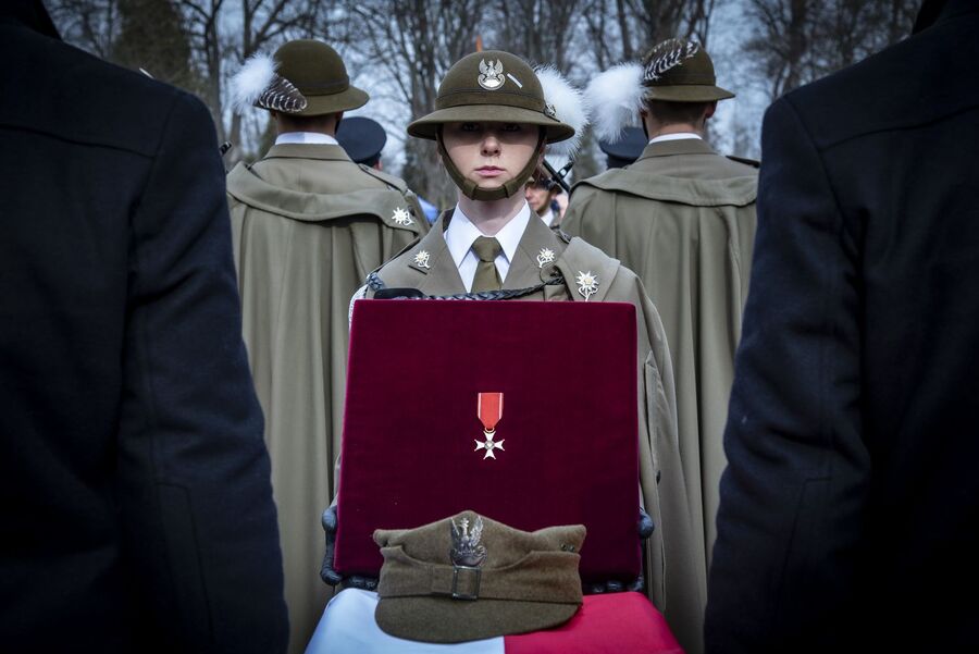 Uroczystości pogrzebowe trzech Żołnierzy Wyklętych w Krakowie. Fot. Agnieszka Masłowska (IPN)