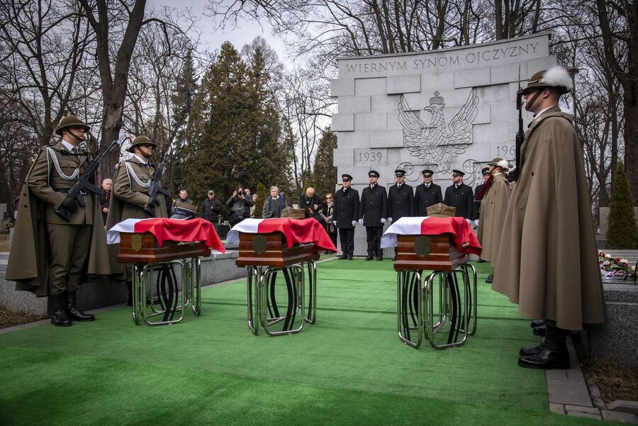 Uroczystości pogrzebowe trzech Żołnierzy Wyklętych w Krakowie. Fot. Agnieszka Masłowska (IPN)