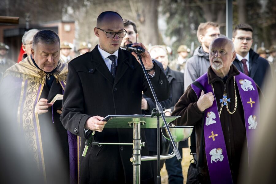 Uroczystości pogrzebowe trzech Żołnierzy Wyklętych w Krakowie. Fot. Agnieszka Masłowska (IPN)