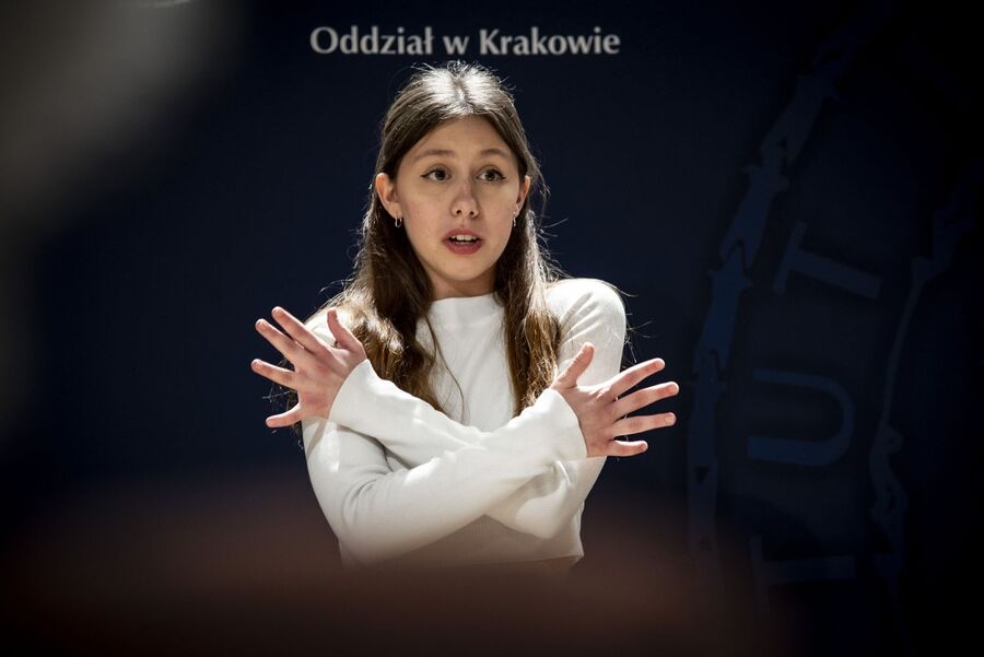 Małopolski półfinał ogólnopolskiego konkursu recytatorskiego poezji i prozy więźniarek KL Ravensbrück. Fot. Agnieszka Masłowska (IPN)