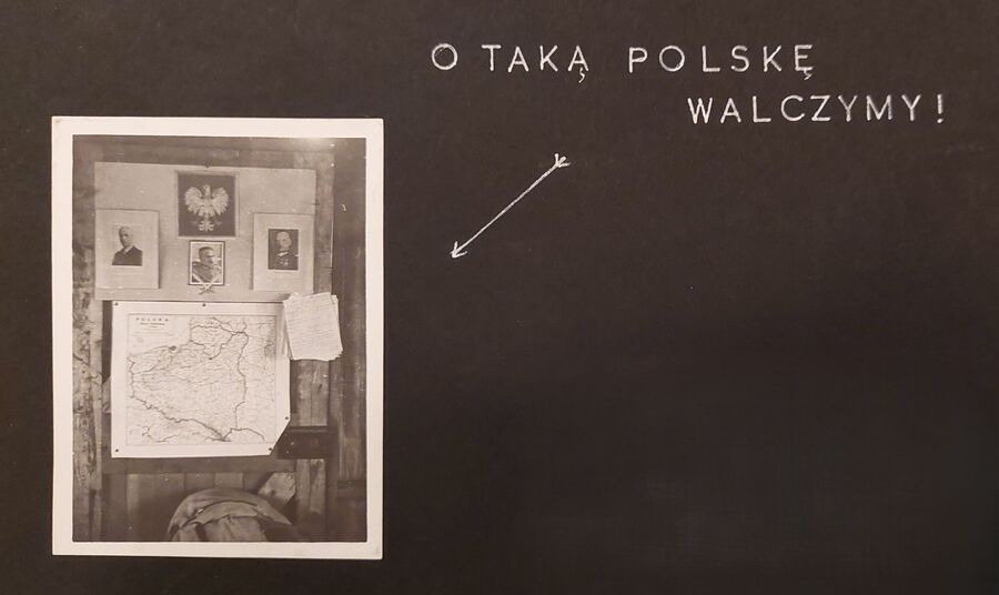 O taką Polskę walczymy. Mapa RP, baza 309 Dywizjonu. Kopia w zbiorach M. Kapusty