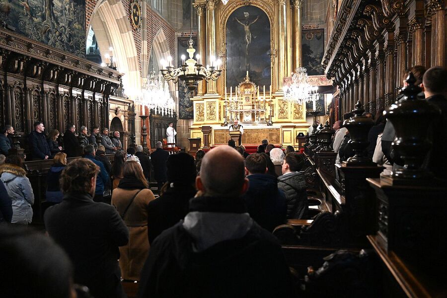 Imieniny marszałka Piłsudskiego. Uroczystość na Wawelu. Fot. Janusz Ślęzak (IPN)