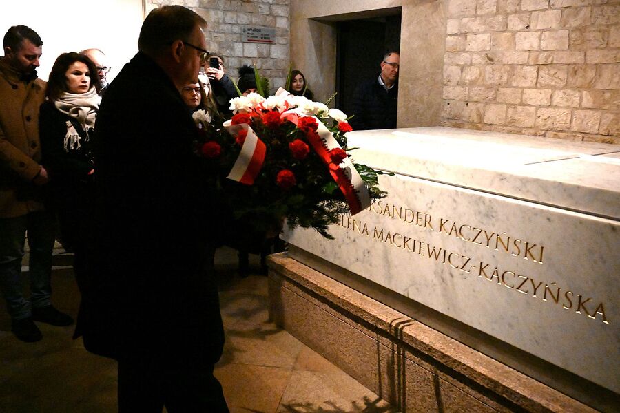 Imieniny marszałka Piłsudskiego. Uroczystość na Wawelu. Fot. Janusz Ślęzak (IPN)