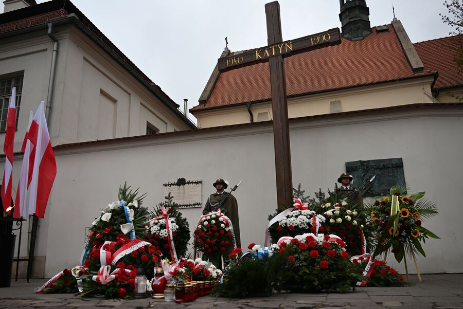 Krakowskie uroczystości poświęcone ofiarom zbrodni katyńskiej. Fot. Janusz Ślęzak (IPN)