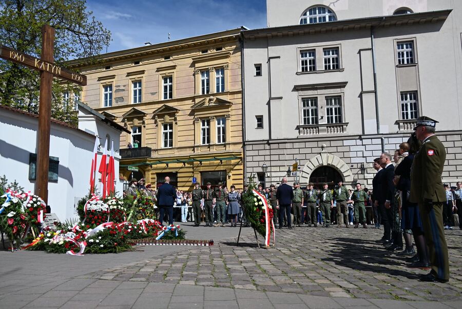Dzień Pamięci Ofiar Zbrodni Katyńskiej. Uroczystość w Krakowie z udziałem Prezydenta RP. Fot. Janusz Ślęzak (IPN)