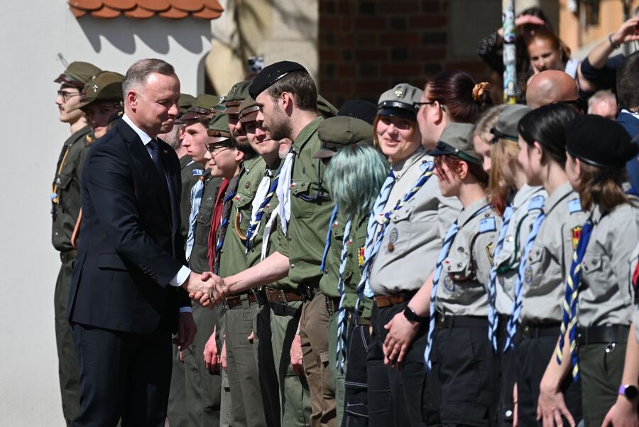 Dzień Pamięci Ofiar Zbrodni Katyńskiej. Uroczystość w Krakowie z udziałem Prezydenta RP. Fot. Janusz Ślęzak (IPN)