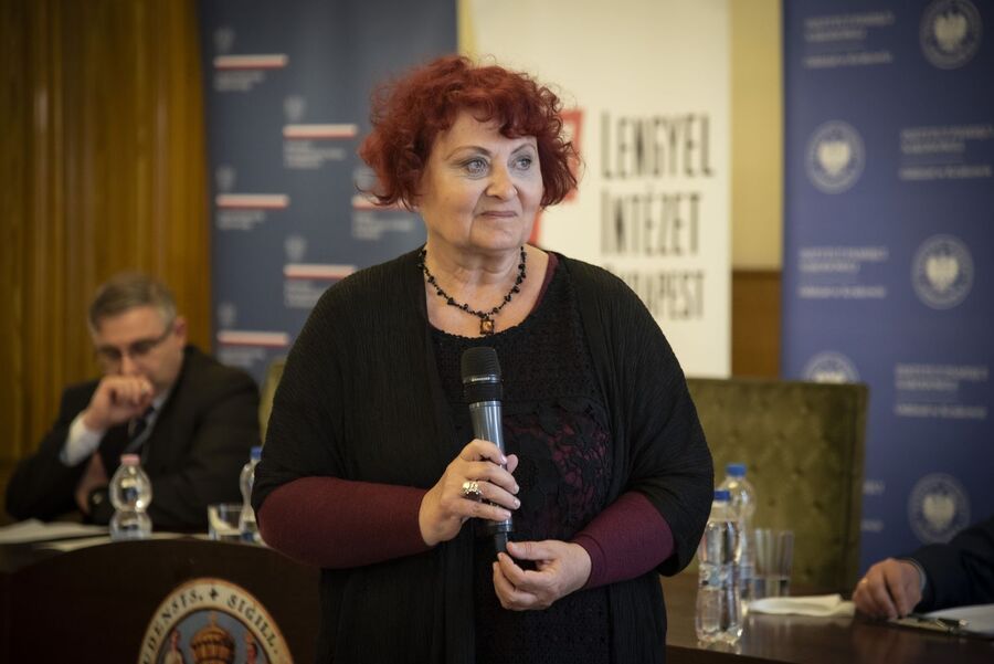 Dyskusja panelowa w Eötvös Loránd University w Budapeszcie. Fot. Agnieszka Masłowska (IPN)