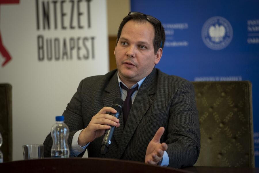 Dyskusja panelowa w Eötvös Loránd University w Budapeszcie. Fot. Agnieszka Masłowska (IPN)