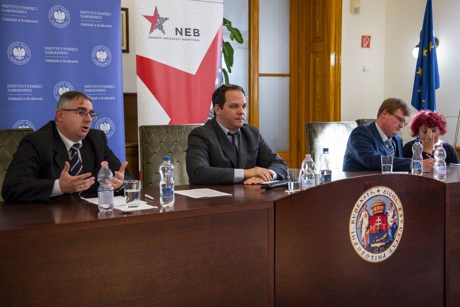 Dyskusja panelowa w Eötvös Loránd University w Budapeszcie. Fot. Agnieszka Masłowska (IPN)