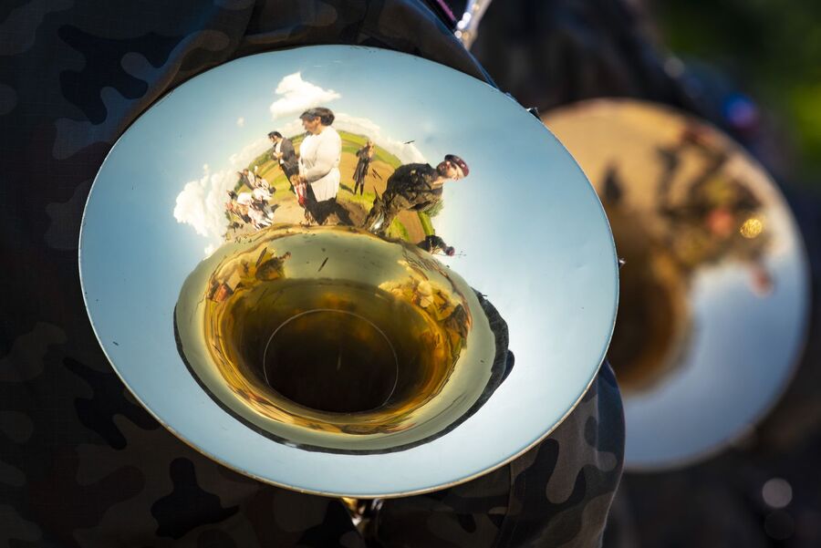 Wierzbno. Uroczystość poświęcona gen. Okulickiemu i cichociemnym. Fot. Agnieszka Masłowska (IPN)