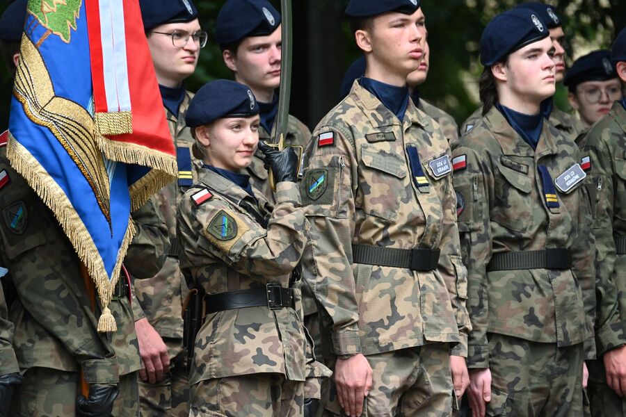 Uroczystość na pl. Axentowicza w Krakowie. Fot. Janusz Ślęzak (IPN)