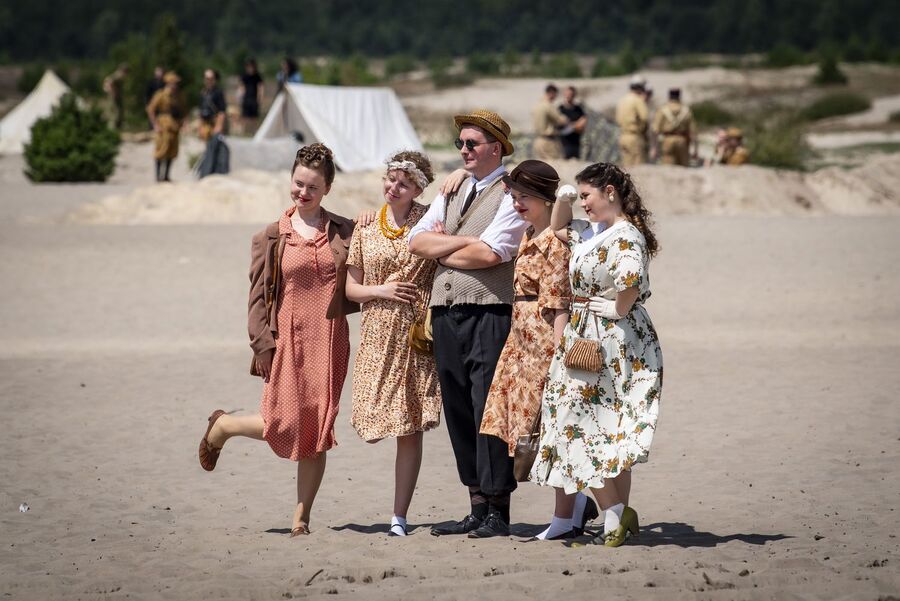 Tobruk 1941. Przystanek Żywej Historii na Pustyni Błędowskiej – Róża Wiatrów (Klucze). Fot. Agnieszka Masłowska (IPN)