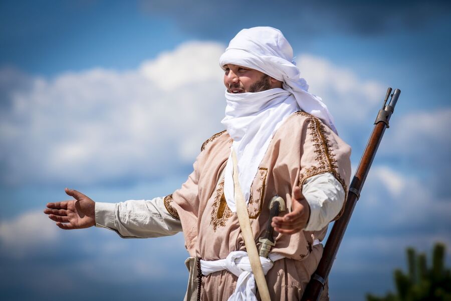 Tobruk 1941. Przystanek Żywej Historii na Pustyni Błędowskiej – Róża Wiatrów (Klucze). Fot. Agnieszka Masłowska (IPN)