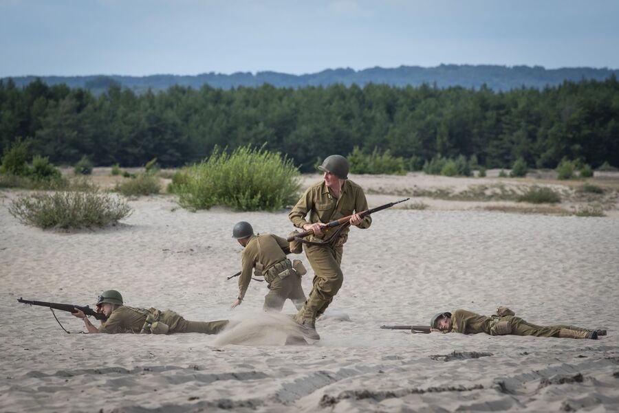 Tobruk 1941. Przystanek Żywej Historii na Pustyni Błędowskiej – Róża Wiatrów (Klucze). Fot. Agnieszka Masłowska (IPN)