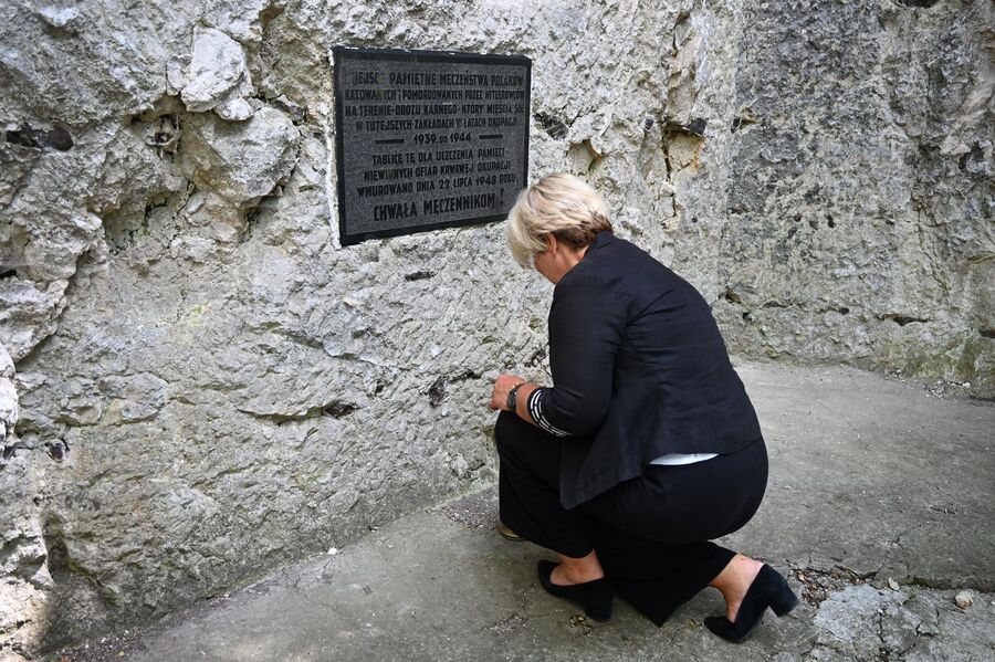 81. rocznica wymordowania robotników niemieckiego obozu pracy „Liban”. Fot. Janusz Ślęzak (IPN)