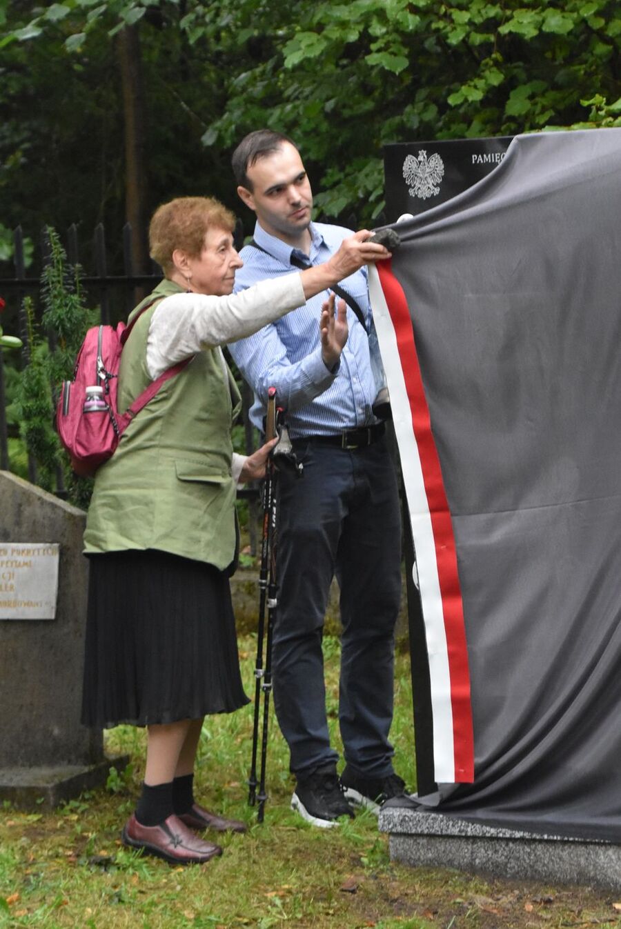 Odsłonięcie tablicy upamiętniającej członków rabczańskich rodzin Pasterów i Kleinbergów
