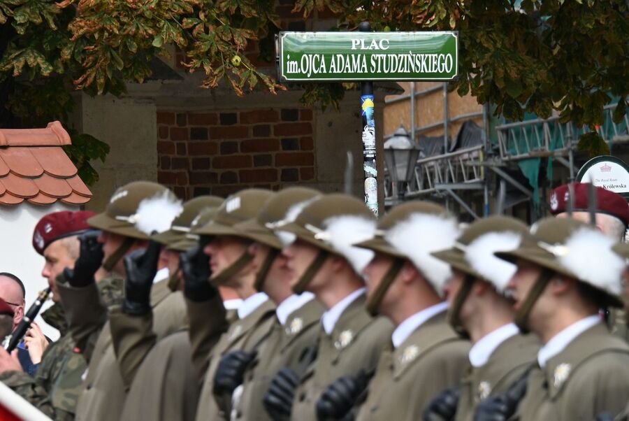 Krakowskie uroczystości w 86. rocznicę agresji Związku Sowieckiego na Polskę. Fot. Janusz Ślęzak (IPN)