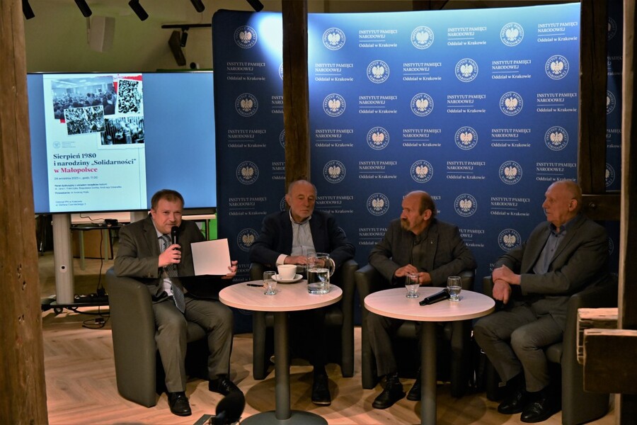 Sierpień 1980 i narodziny „Solidarności” w Małopolsce. Panel dyskusyjny. Fot. Żaneta Wierzgacz (IPN)