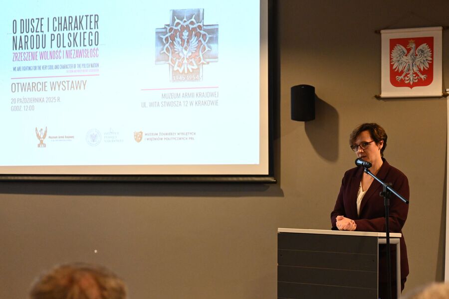 Otwarcie wystawy „O duszę i charakter Narodu Polskiego. Zrzeszenie Wolność i Niezawisłość”. Fot. Żaneta Wierzgacz (IPN)