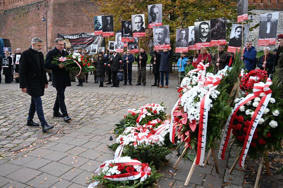 XII Krakowskie Zaduszki za Żołnierzy Wyklętych – Niezłomnych. Fot. Janusz Ślęzak (IPN)
