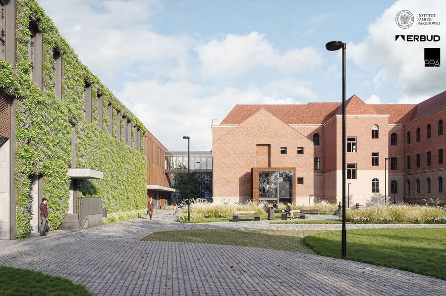 Nowy budynek IPN u zbiegu ulic Czarnieckiego i Rękawka w Krakowie (wizualizacja)