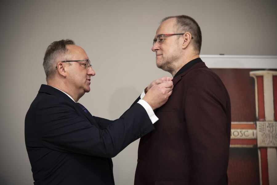 Kraków. Uroczystość wręczenia odznaczeń Krzyż Wolności i Solidarności. Fot. Agnieszka Masłowska (IPN)