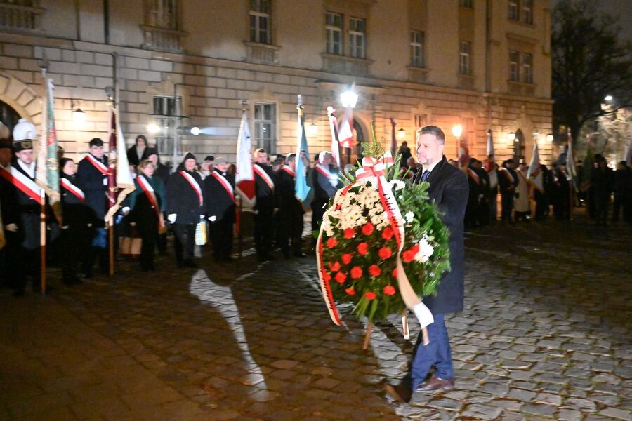 Kraków. Uroczystości w 44. rocznicę wprowadzenia stanu wojennego. Fot. Janusz Ślęzak (IPN)