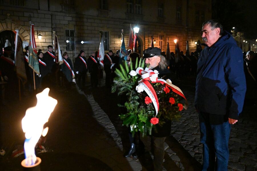 Kraków. Uroczystości w 44. rocznicę wprowadzenia stanu wojennego. Fot. Janusz Ślęzak (IPN)
