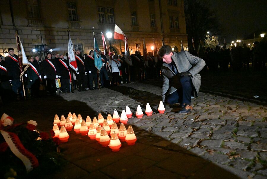 Kraków. Uroczystości w 44. rocznicę wprowadzenia stanu wojennego. Fot. Janusz Ślęzak (IPN)