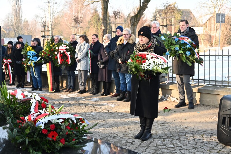 Uroczystość w 81. rocznicę marszu śmierci więźniów z KL Auschwitz. Fot. Żaneta Wierzgacz (IPN)