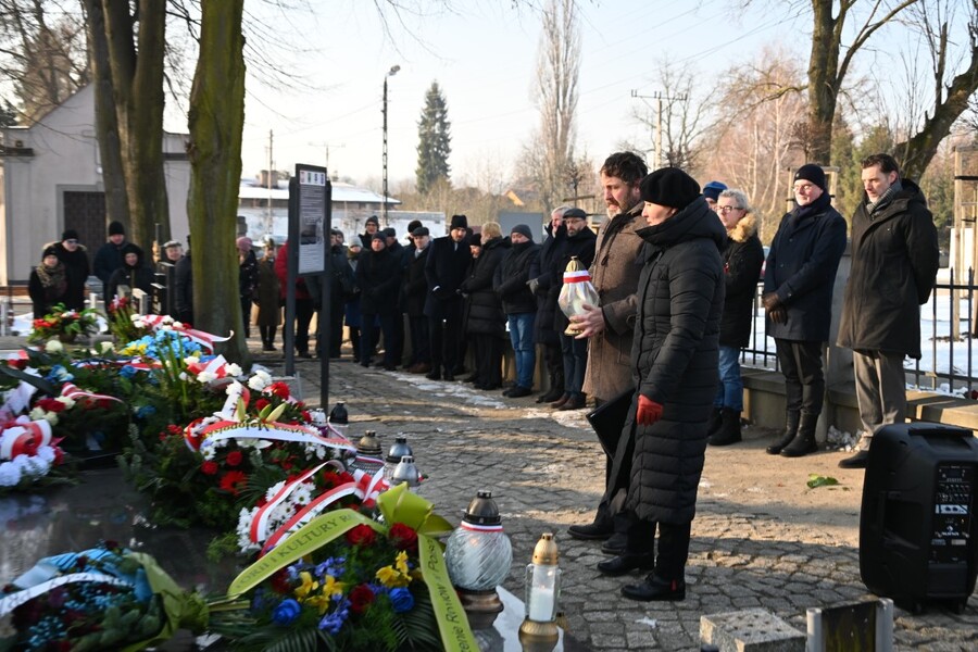 Uroczystość w 81. rocznicę marszu śmierci więźniów z KL Auschwitz. Fot. Żaneta Wierzgacz (IPN)