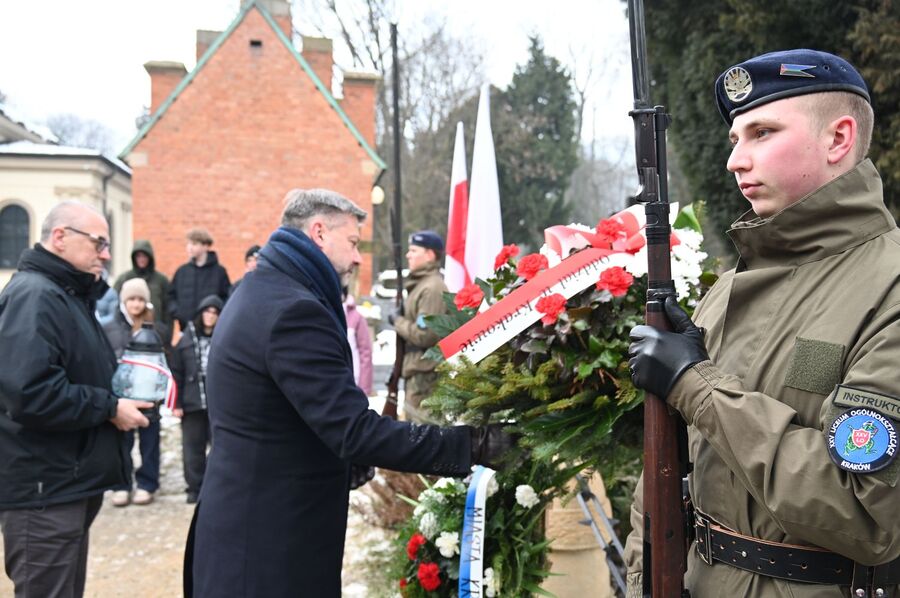 163. rocznica wybuchu powstania styczniowego. Uroczystość w Krakowie. Fot. Janusz Ślęzak (IPN)
