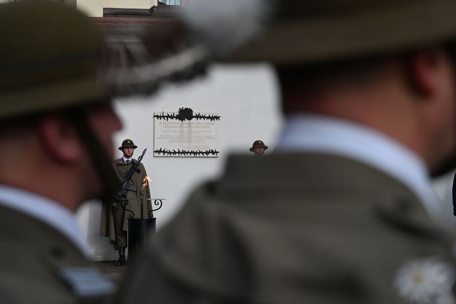 86. rocznica pierwszej deportacji Polaków w głąb ZSRS. Uroczystości w Krakowie. Fot. Janusz Ślęzak (IPN)