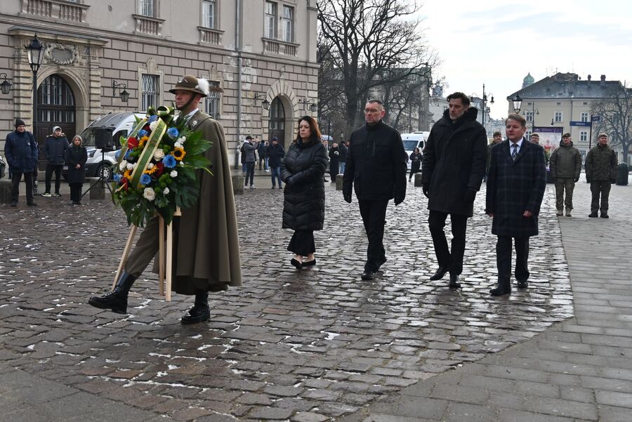 86. rocznica pierwszej deportacji Polaków w głąb ZSRS. Uroczystości w Krakowie. Fot. Janusz Ślęzak (IPN)