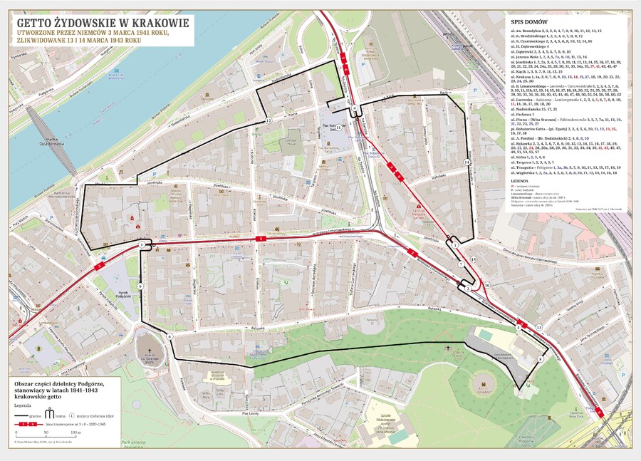 Mapa krakowskiego getta