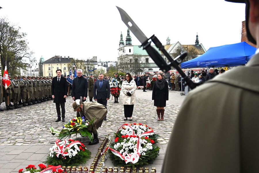 Dzień Pamięci Ofiar Zbrodni Katyńskiej. Uroczystości w Krakowie. Fot. Janusz Ślęzak (IPN)