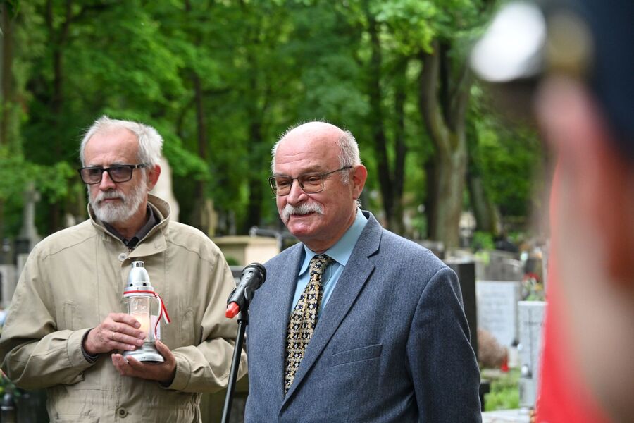 Uroczystość poświęcenia odnowionego przez IPN grobu powstańca śląskiego Karola Chodkiewicza. Fot. Janusz Ślęzak (IPN)