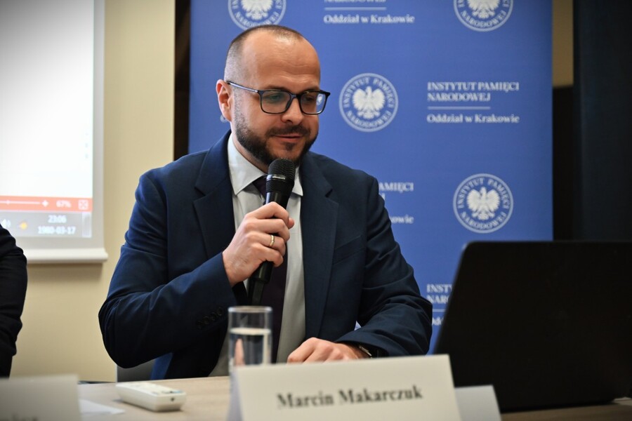 Konferencja naukowa „Poza regulaminem, poza służbą, poza prawem. Codzienność, praktyki nieformalne i życie pozazawodowe funkcjonariuszy SB w latach 1956-1990”. Fot. Żaneta Wierzgacz (IPN)