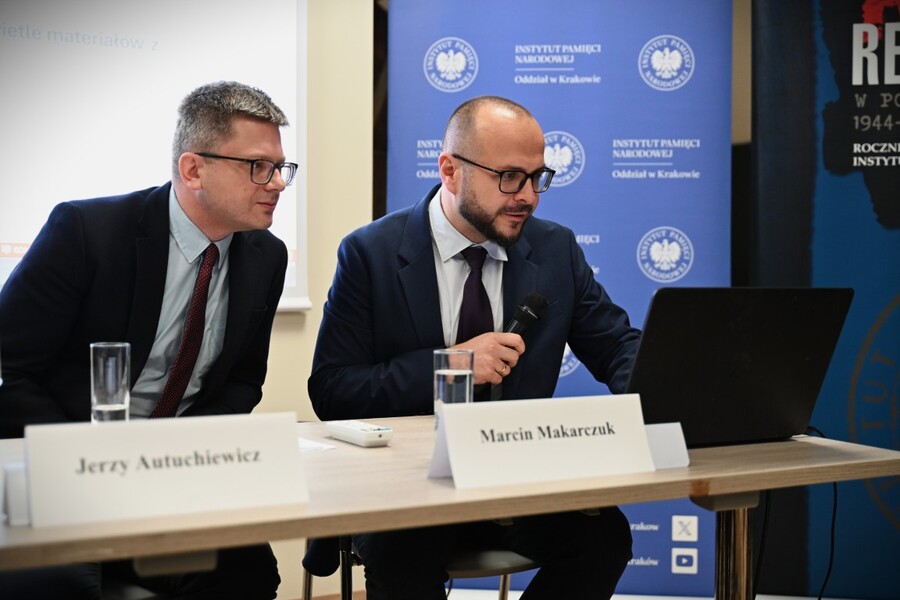 Konferencja naukowa „Poza regulaminem, poza służbą, poza prawem. Codzienność, praktyki nieformalne i życie pozazawodowe funkcjonariuszy SB w latach 1956-1990”. Fot. Żaneta Wierzgacz (IPN)