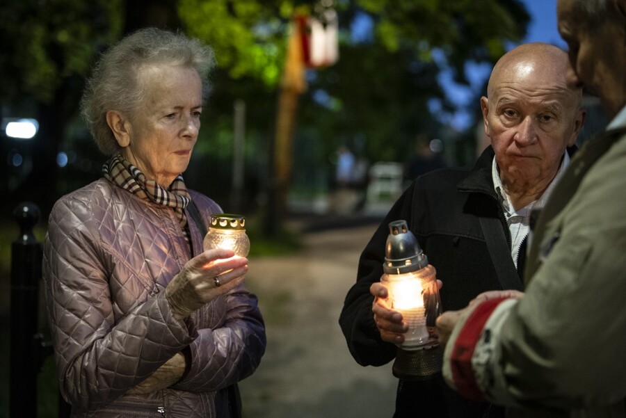 Znicze pamięci w 78. rocznicę śmierci rtm. Witolda Pileckiego. Fot. Agnieszka Masłowska (IPN)