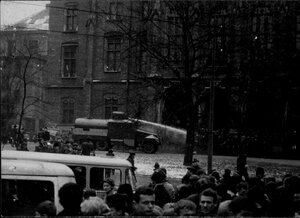 Zamieszki w Krakowie w marcu 1968 r. Okolice Collegium Novum UJ