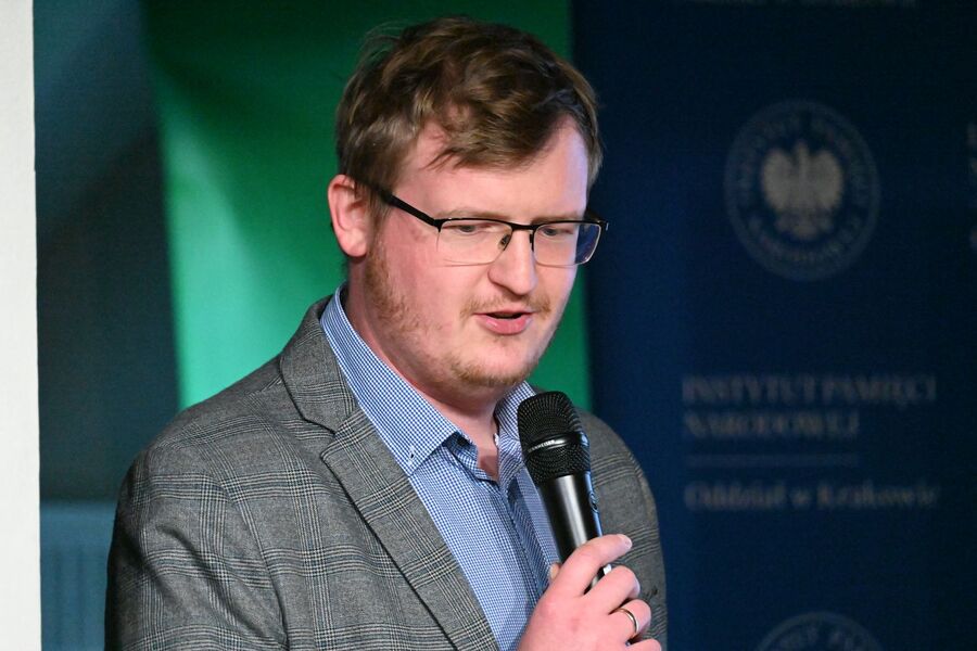 Pancerni kawalerzyści z Żagania z wizytą w krakowskim oddziale IPN. Fot. Janusz Ślęzak (IPN)