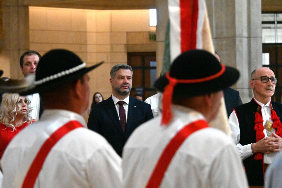 Kraków. Uroczystości z okazji 45-lecia rolniczej „Solidarności”. Fot. Janusz Ślęzak (IPN)