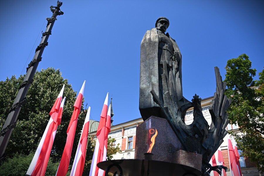 112. rocznica wymarszu Pierwszej Kompanii Kadrowej z krakowskich Oleandrów. Fot. Żaneta Wierzgacz (IPN)