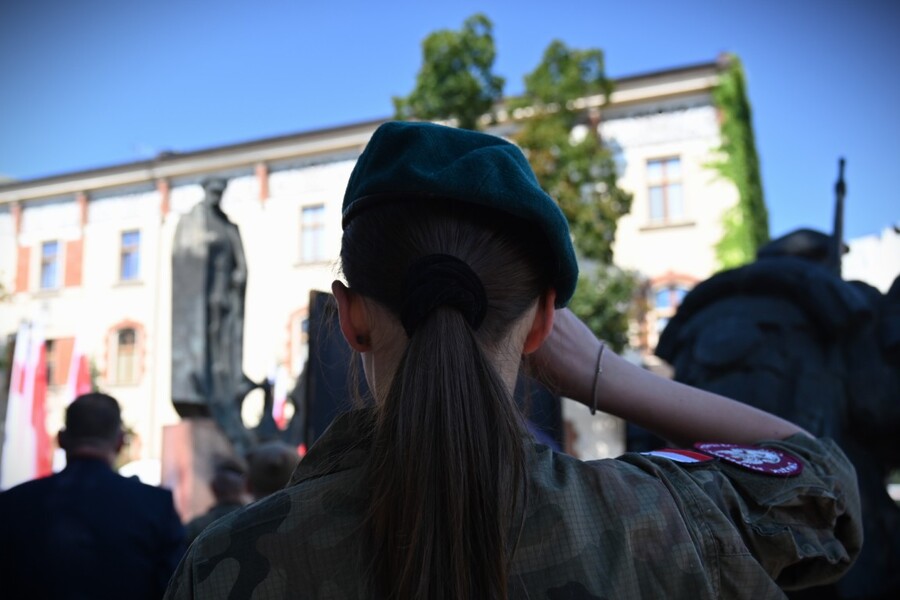 112. rocznica wymarszu Pierwszej Kompanii Kadrowej z krakowskich Oleandrów. Fot. Żaneta Wierzgacz (IPN)