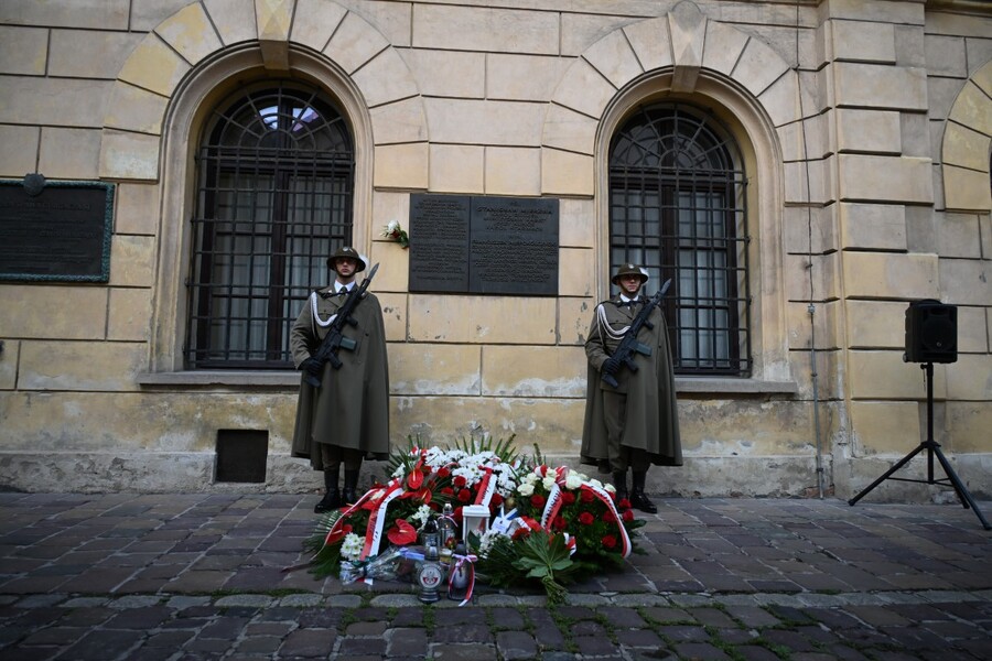 Uroczystość upamiętniająca skazanych przez komunistów działaczy WiN i PSL. Fot. Żaneta Wierzgacz (IPN)