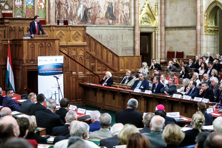 Konferencja „Papież zza żelaznej kurtyny” w Budapeszcie, 12 października 2018. Fot. Sławek Kasper (IPN)