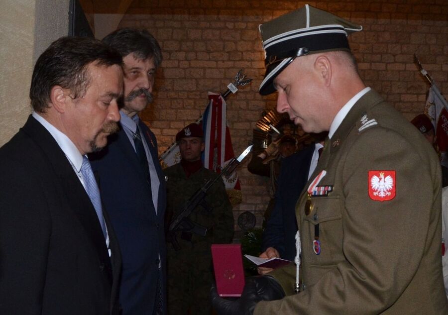 14 lipca 2019.  Uroczystość przekazania Krzyża Walecznych rodzinie Piotra Gizy