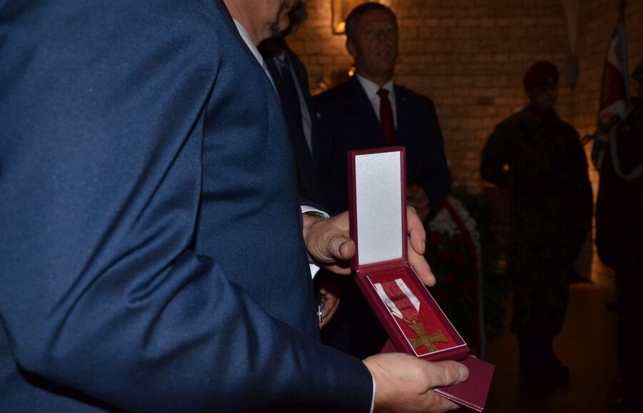 14 lipca 2019.  Uroczystość przekazania Krzyża Walecznych rodzinie Piotra Gizy