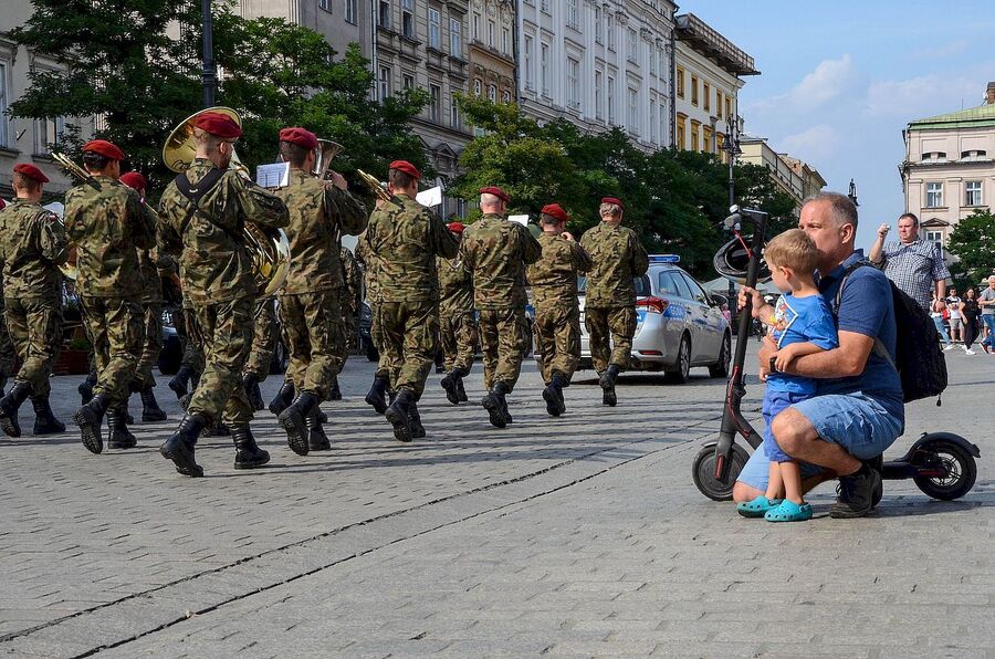 5 sierpnia 2019. Przemarsz z Oleandrów na Wawel i msza w katedrze